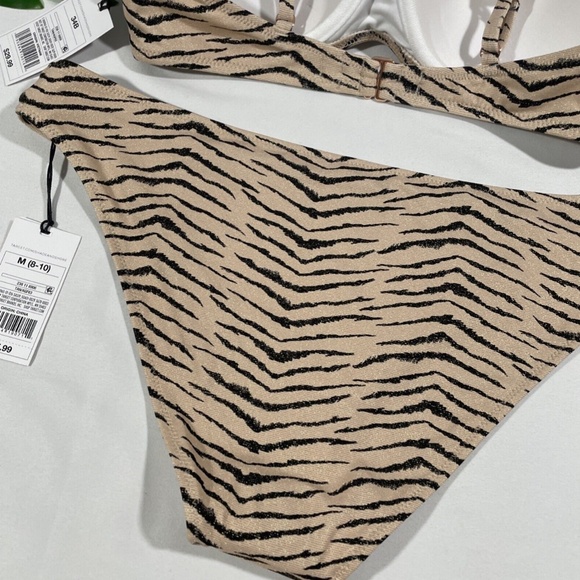 NWT‎ Shade Shore [ 34B ] Bikini Top + Cheeky Bottom [ Medium ] Animal Lurex - Picture 8 of 12